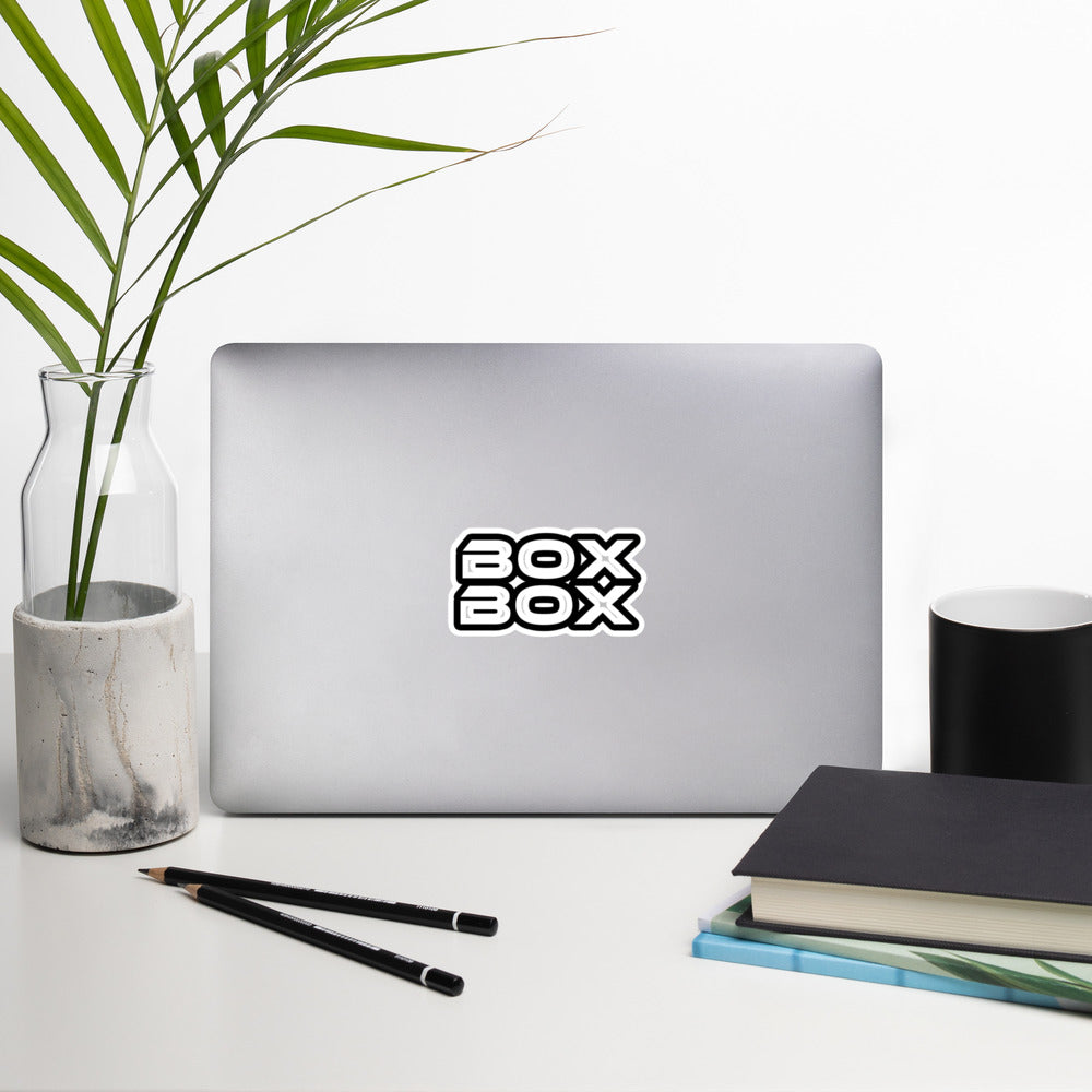 BOX BOX - Black & White Sticker