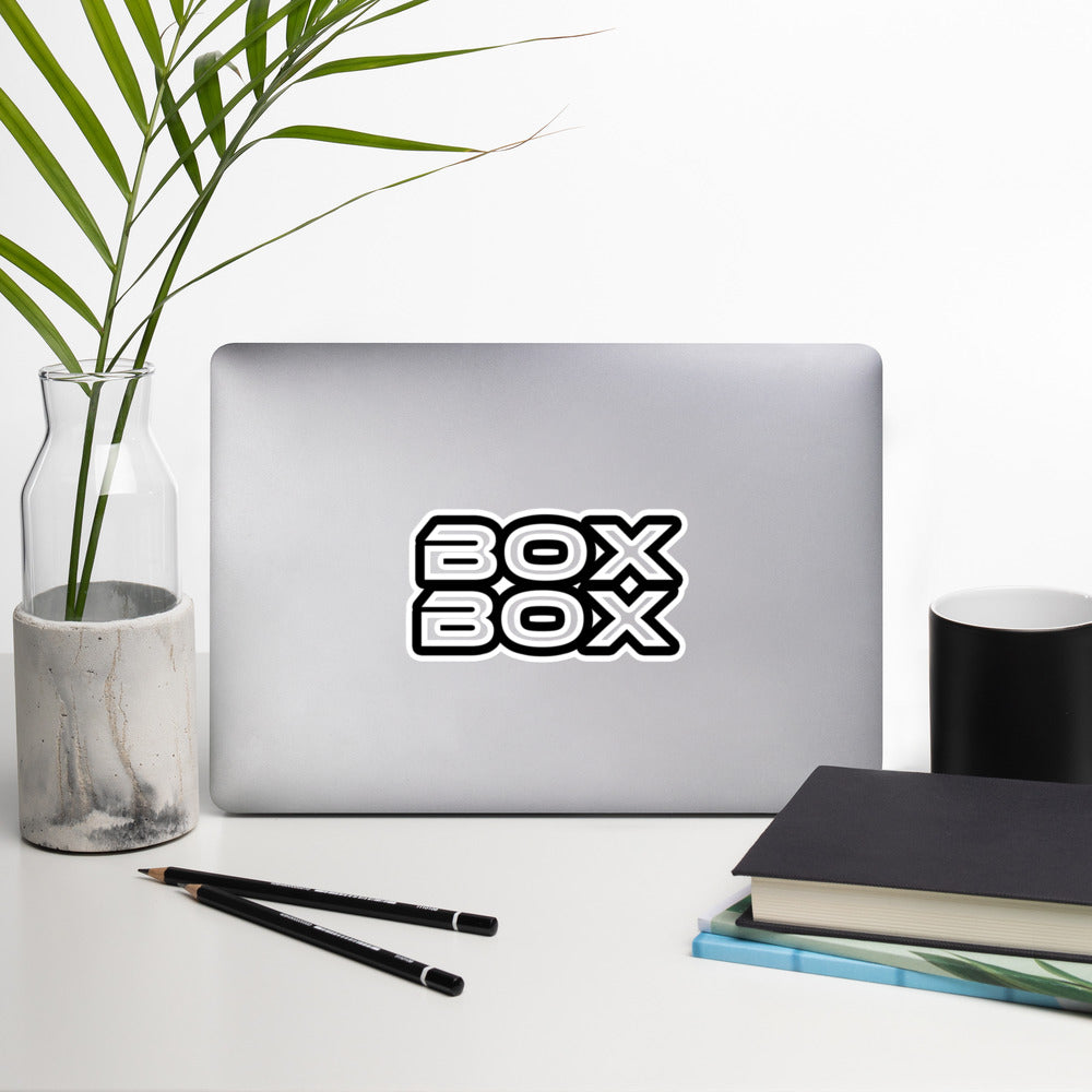 BOX BOX - Black & White Sticker